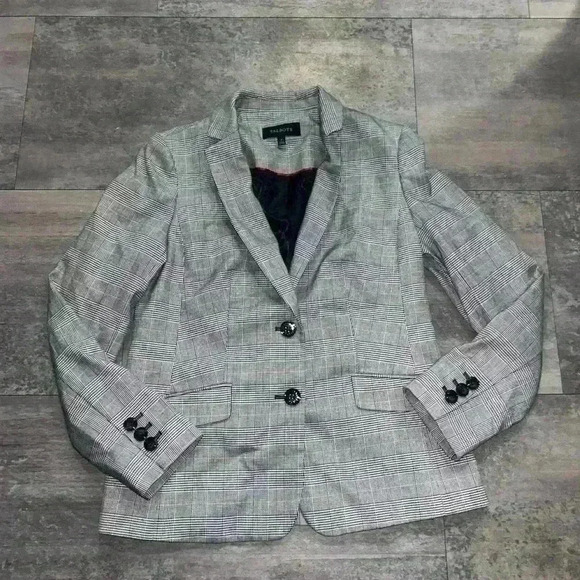 Talbots Checked Blazer Size 2 - Picture 2 of 7